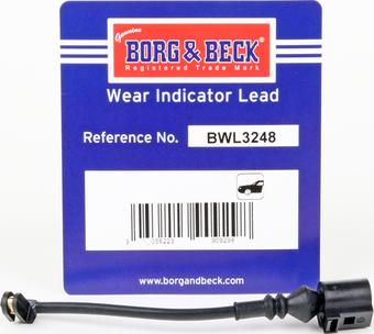 Borg & Beck BWL3248 - Xəbərdarlıq Kontakt, əyləc padinin aşınması furqanavto.az