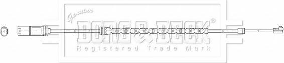 Borg & Beck BWL3212 - Xəbərdarlıq Kontakt, əyləc padinin aşınması furqanavto.az