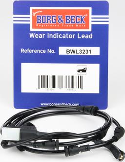 Borg & Beck BWL3231 - Xəbərdarlıq Kontakt, əyləc padinin aşınması furqanavto.az