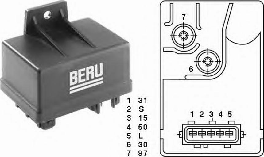 BorgWarner (BERU) 0 201 010 034 - Rele, işıqlandırma bujisi sistemi furqanavto.az