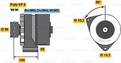 BOSCH 6 033 GB3 030 - Alternator furqanavto.az