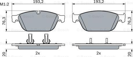 BOSCH 0 986 494 988 - Əyləc altlığı dəsti, əyləc diski furqanavto.az