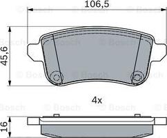 BOSCH 0 986 494 978 - Əyləc altlığı dəsti, əyləc diski furqanavto.az