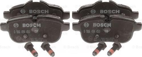 BOSCH 0 986 494 450 - Əyləc altlığı dəsti, əyləc diski furqanavto.az