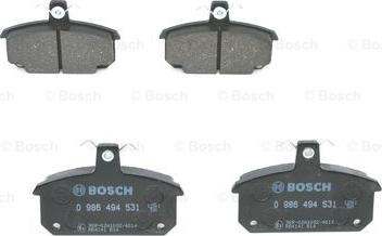 BOSCH 0 986 494 531 - Əyləc altlığı dəsti, əyləc diski furqanavto.az