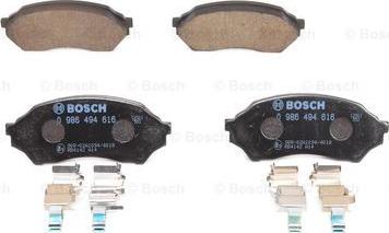 BOSCH 0 986 494 616 - Əyləc altlığı dəsti, əyləc diski furqanavto.az