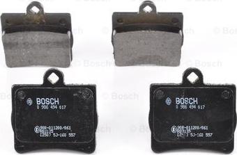 BOSCH 0 986 494 017 - Əyləc altlığı dəsti, əyləc diski www.furqanavto.az