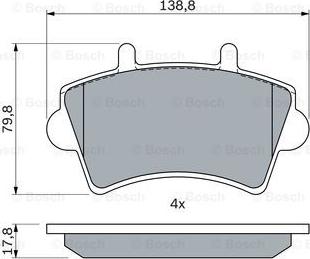 BOSCH 0 986 494 031 - Əyləc altlığı dəsti, əyləc diski furqanavto.az