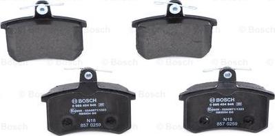 BOSCH 0 986 494 846 - Əyləc altlığı dəsti, əyləc diski www.furqanavto.az