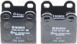 BOSCH 0 986 494 847 - Əyləc altlığı dəsti, əyləc diski www.furqanavto.az