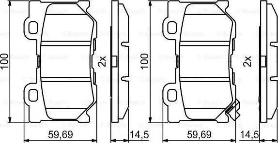 BOSCH 0 986 494 863 - Əyləc altlığı dəsti, əyləc diski furqanavto.az