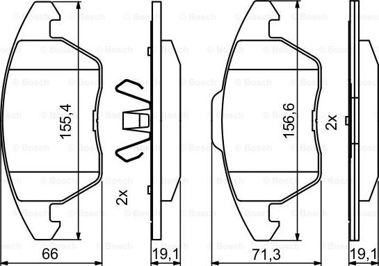 BOSCH 0 986 494 877 - Əyləc altlığı dəsti, əyləc diski furqanavto.az