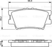 BOSCH 0986494346 - Əyləc altlığı dəsti, əyləc diski www.furqanavto.az