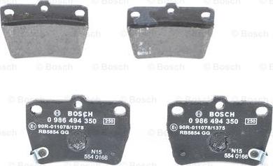 BOSCH 0986494350 - Əyləc altlığı dəsti, əyləc diski furqanavto.az