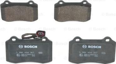 BOSCH 0 986 494 367 - Əyləc altlığı dəsti, əyləc diski furqanavto.az