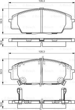 BOSCH 0 986 494 311 - Əyləc altlığı dəsti, əyləc diski furqanavto.az