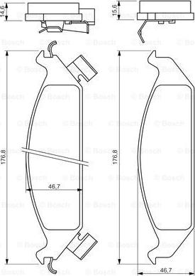 BOSCH 0 986 494 313 - Əyləc altlığı dəsti, əyləc diski furqanavto.az