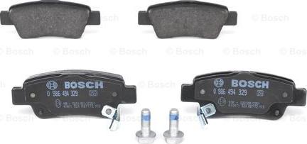 BOSCH 0 986 494 329 - Əyləc altlığı dəsti, əyləc diski furqanavto.az