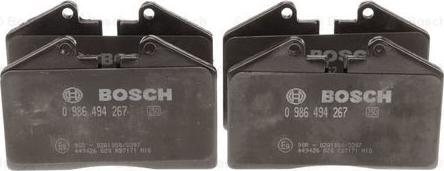 BOSCH 0 986 494 267 - Əyləc altlığı dəsti, əyləc diski furqanavto.az