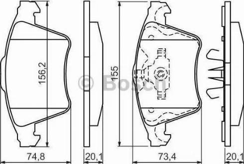 BOSCH 986424779 - Əyləc altlığı dəsti, əyləc diski furqanavto.az