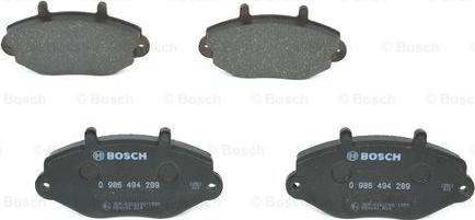 BOSCH 0 986 494 289 - Əyləc altlığı dəsti, əyləc diski furqanavto.az