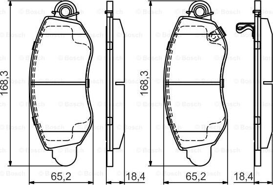 BOSCH 0 986 495 443 - Əyləc altlığı dəsti, əyləc diski furqanavto.az