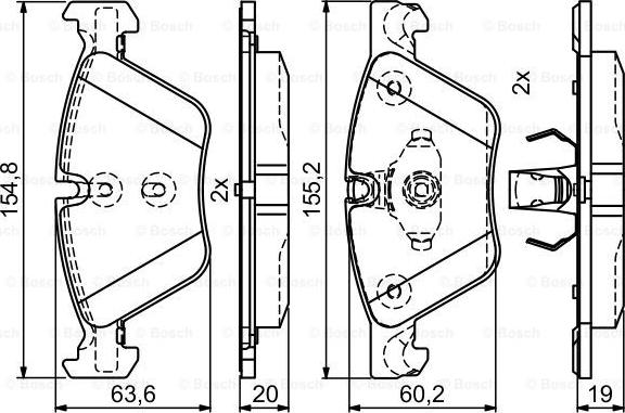 BOSCH 0 986 495 408 - Əyləc altlığı dəsti, əyləc diski furqanavto.az