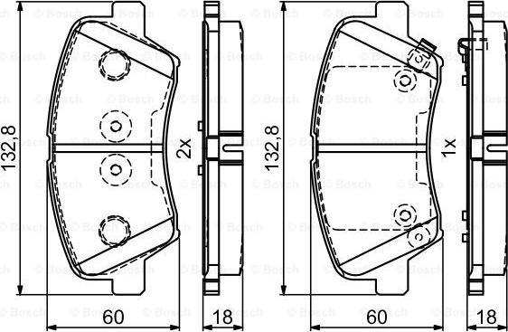 BOSCH 0 986 495 410 - Əyləc altlığı dəsti, əyləc diski furqanavto.az