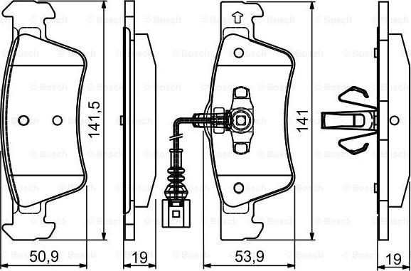 BOSCH 0 986 495 115 - Əyləc altlığı dəsti, əyləc diski furqanavto.az