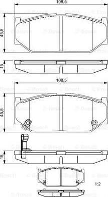 BOSCH 0 986 495 308 - Əyləc altlığı dəsti, əyləc diski furqanavto.az