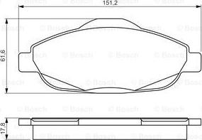 BOSCH 0 986 495 266 - Əyləc altlığı dəsti, əyləc diski furqanavto.az