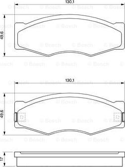 BOSCH 0 986 490 990 - Əyləc altlığı dəsti, əyləc diski furqanavto.az