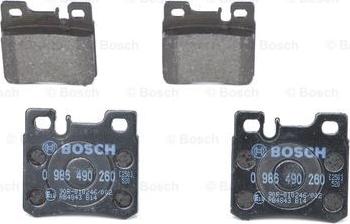 BOSCH 0 986 490 260 - Əyləc altlığı dəsti, əyləc diski www.furqanavto.az