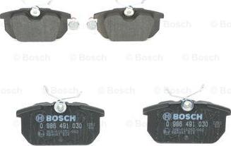 BOSCH 0 986 491 030 - Əyləc altlığı dəsti, əyləc diski www.furqanavto.az