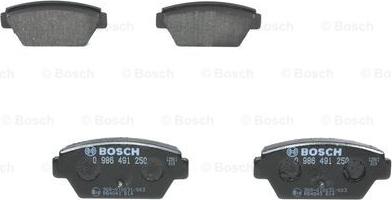 BOSCH 0 986 491 250 - Əyləc altlığı dəsti, əyləc diski furqanavto.az