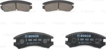 BOSCH 0 986 493 450 - Əyləc altlığı dəsti, əyləc diski furqanavto.az