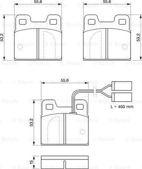 BOSCH 0 986 469 120 - Əyləc altlığı dəsti, əyləc diski furqanavto.az