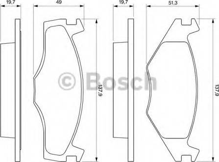 BOSCH 0 986 465 961 - Əyləc altlığı dəsti, əyləc diski furqanavto.az