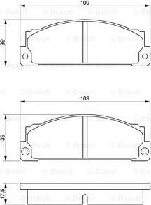 BOSCH 0 986 466 471 - Əyləc altlığı dəsti, əyləc diski furqanavto.az