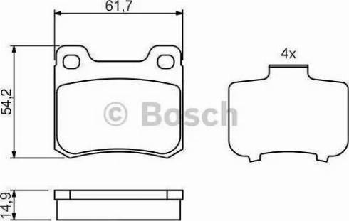 BOSCH 986466871 - Əyləc altlığı dəsti, əyləc diski furqanavto.az