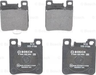 BOSCH 0 986 460 965 - Əyləc altlığı dəsti, əyləc diski furqanavto.az