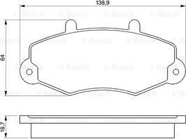 BOSCH 0 986 460 963 - Əyləc altlığı dəsti, əyləc diski www.furqanavto.az