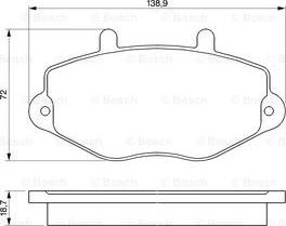 BOSCH 0 986 460 962 - Əyləc altlığı dəsti, əyləc diski furqanavto.az