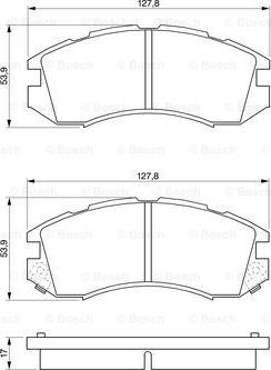 BOSCH 0 986 460 984 - Əyləc altlığı dəsti, əyləc diski furqanavto.az