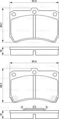 BOSCH 0 986 460 390 - Əyləc altlığı dəsti, əyləc diski furqanavto.az