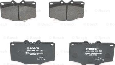 BOSCH 0 986 468 520 - Əyləc altlığı dəsti, əyləc diski furqanavto.az