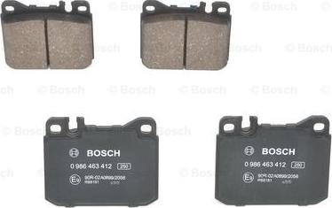 BOSCH 0 986 463 412 - Əyləc altlığı dəsti, əyləc diski furqanavto.az