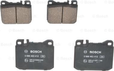 BOSCH 0 986 463 412 - Əyləc altlığı dəsti, əyləc diski furqanavto.az