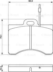 BOSCH 0 986 463 561 - Əyləc altlığı dəsti, əyləc diski furqanavto.az