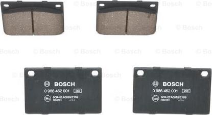 BOSCH 0 986 462 001 - Əyləc altlığı dəsti, əyləc diski furqanavto.az